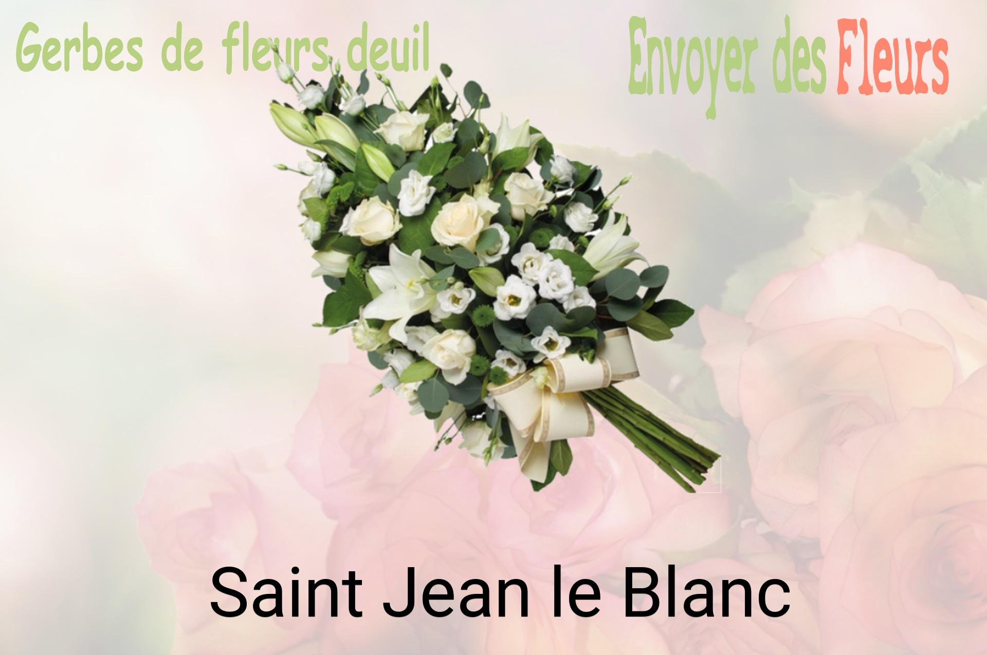 Gerbe de fleurs de deuil livrée à Saint-Jean-le-Blanc